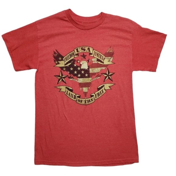 USA Patriotic Red Tee Size Medium - Picture 4 of 6